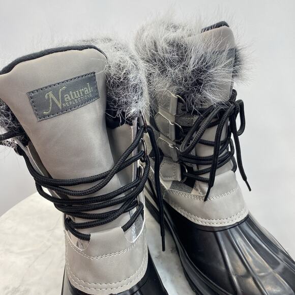 Natural Reflections Lumber Jill Pac Boots Women's 9 Gray White Plaid NWT - Picture 10 of 13